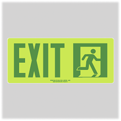 Photoluminescent Exit Sign