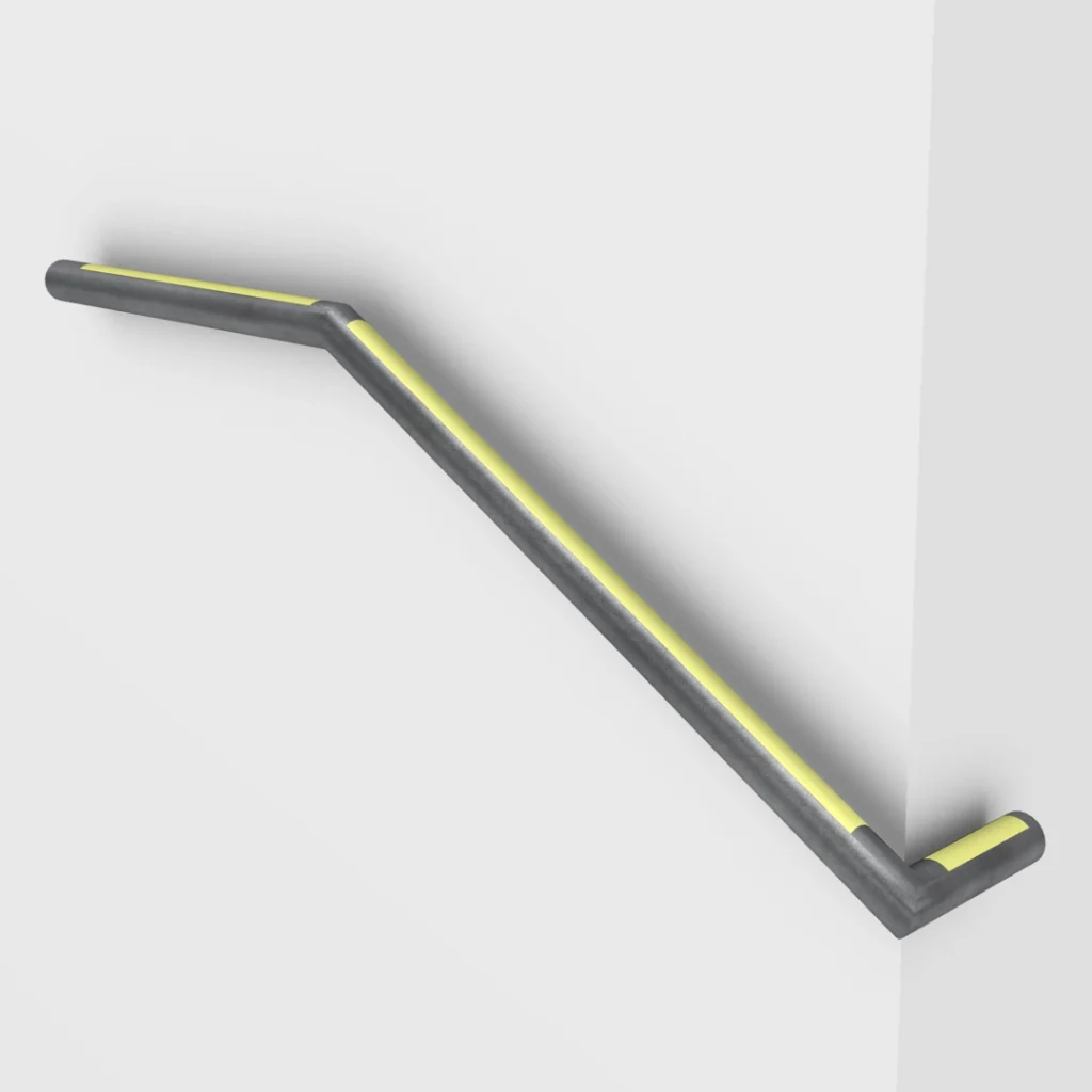 Hand Rail with Photoluminescent Tape